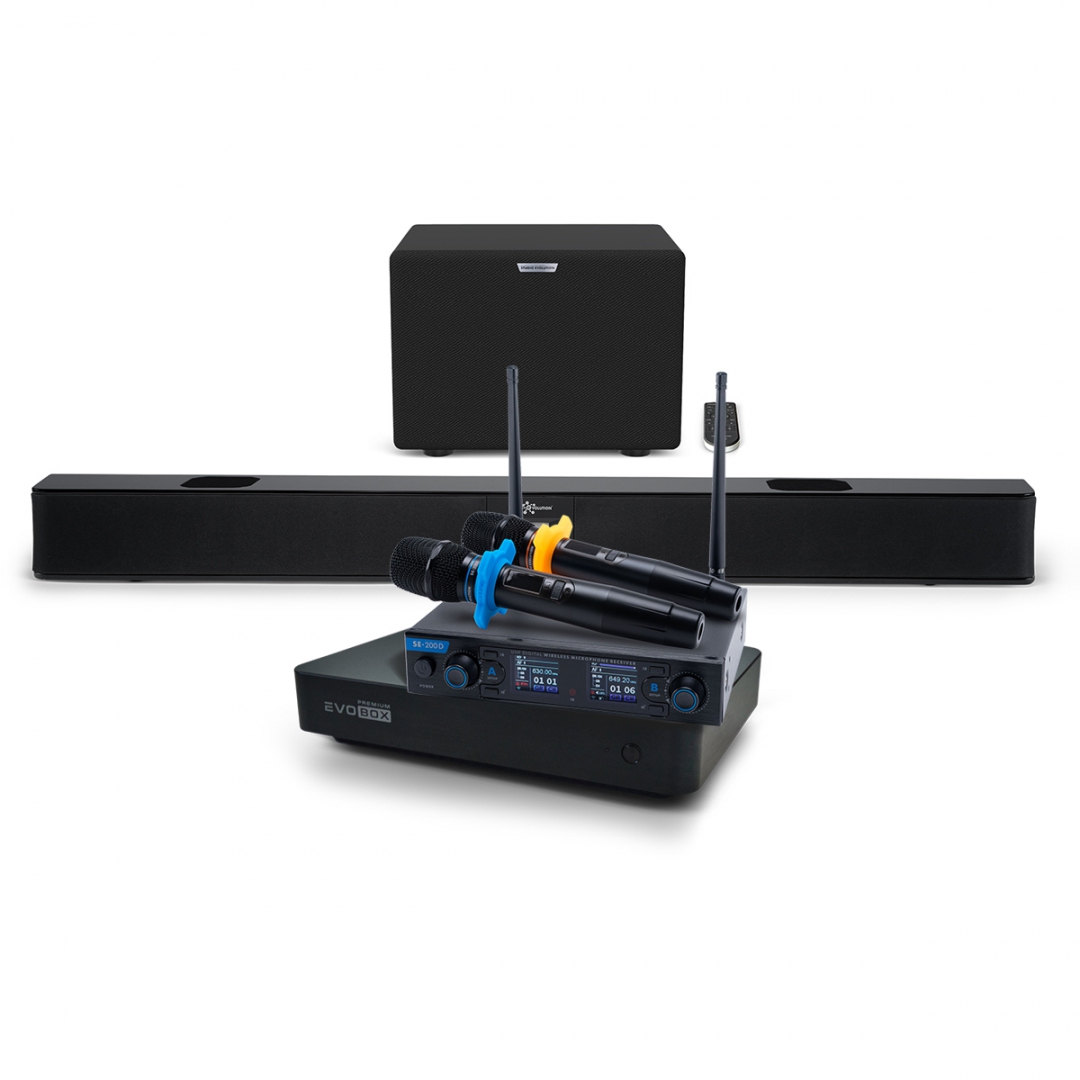 Hi-End караоке-система EVOBOX Premium + EvoSoundBar (саундбар с караоке) в Мурманске