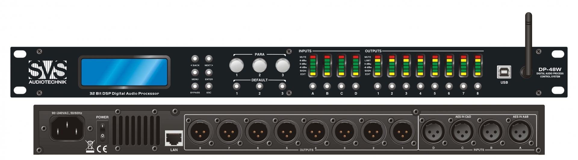 SVS Audiotechnik DP-48W Цифровой процессор: 4 входа 8 выходов в Мурманске