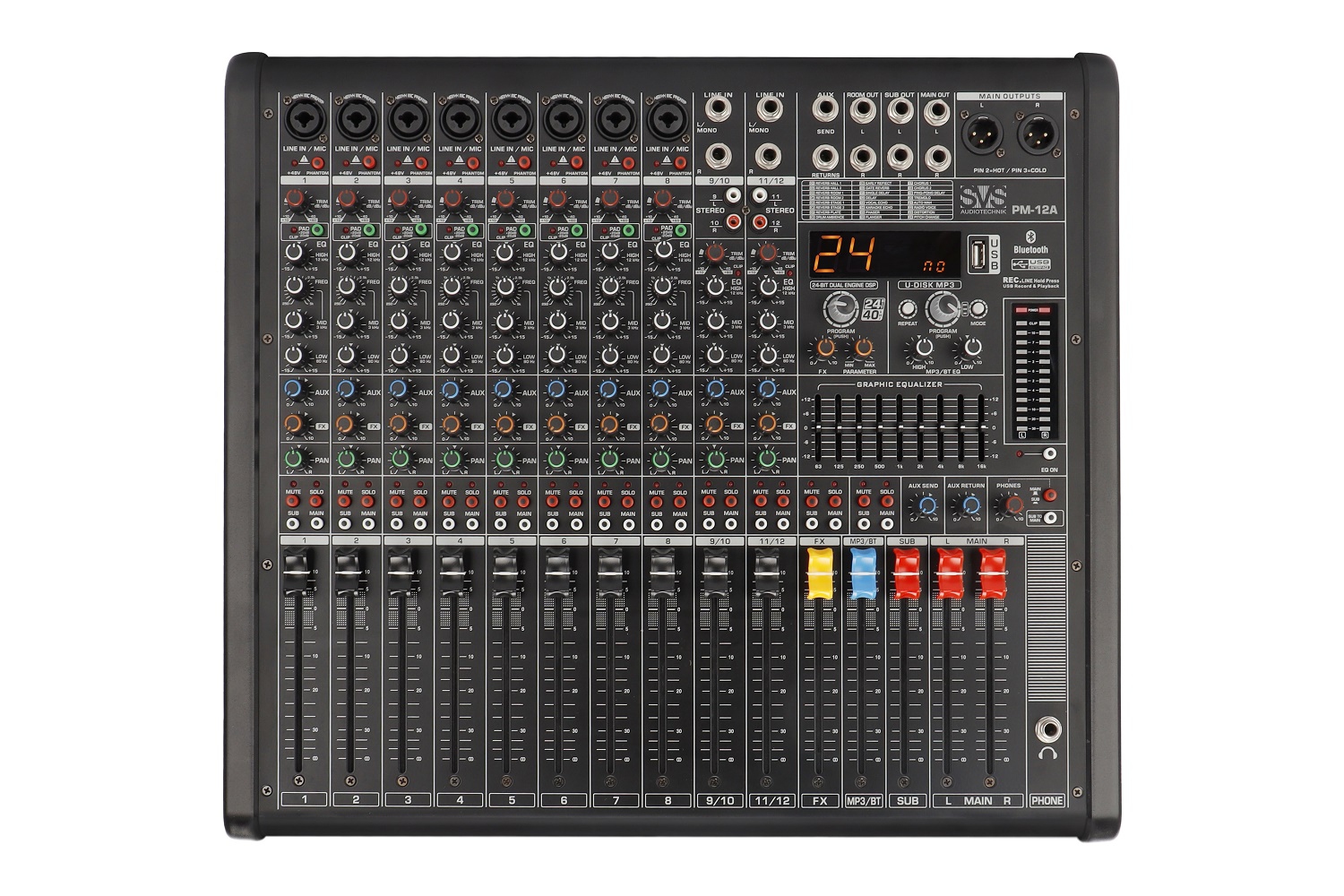 SVS Audiotechnik mixers PM-12A Активный аналоговый микшерный пульт, 12-канальный в Мурманске
